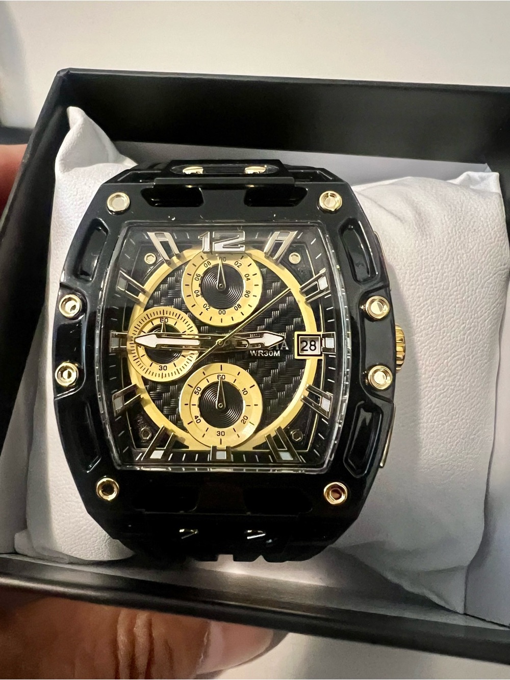 Invicta S1 Rally Black and Gold Chronograph Watch